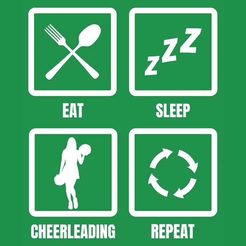 Manger dormir Cheerleading Répéter