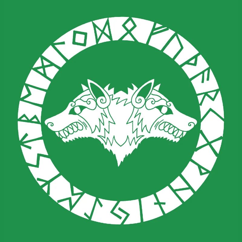 Two-headed white wolf