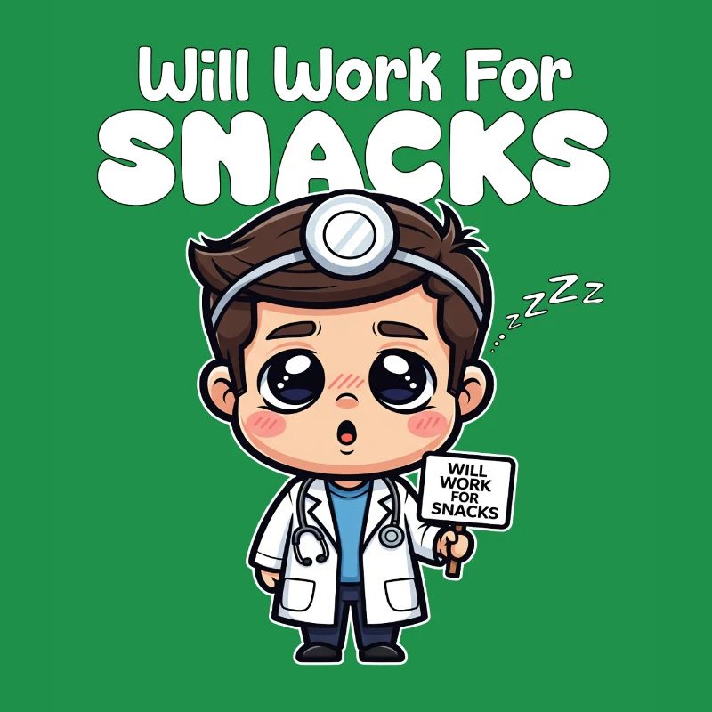 WILL WORK FOR SNACKS - DOCTOR GIFT