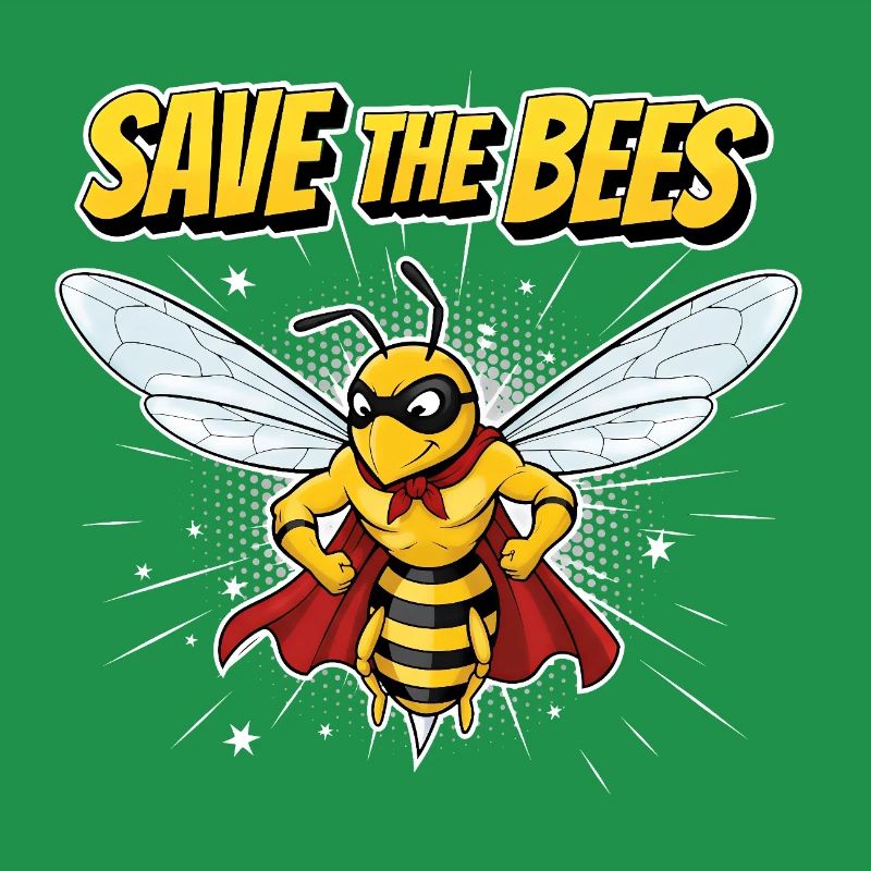 Comic Biene Heldenmotto