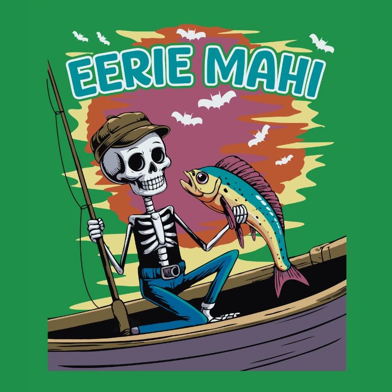 Creative skeleton angler dolphinfish Mahimahi
