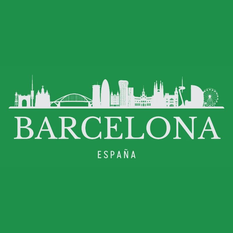 Barcelone Skyline, Barcelone, Espagne