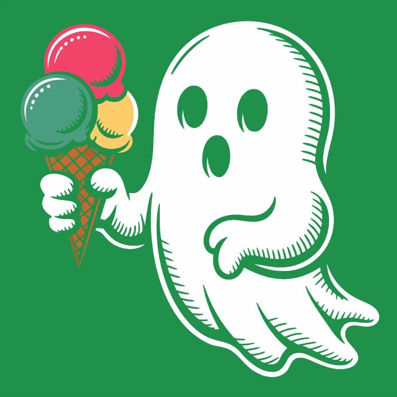 Geist mit Eiscreme