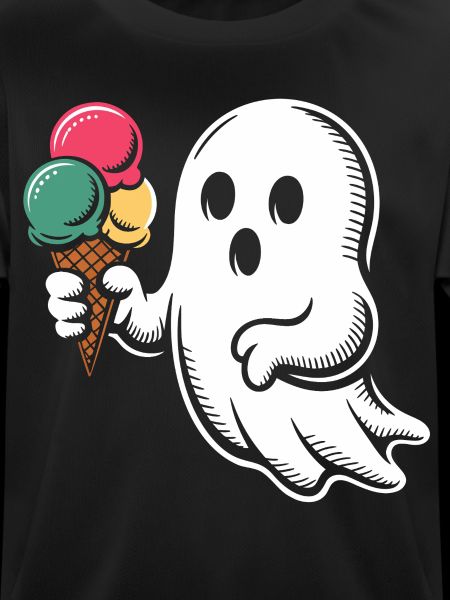 Geist mit bunter Eiswaffel