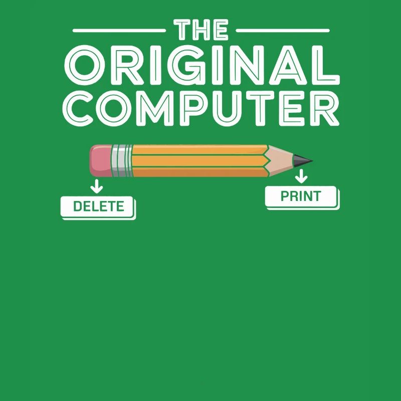 Der Original Computer – Bleistift Delete & Print