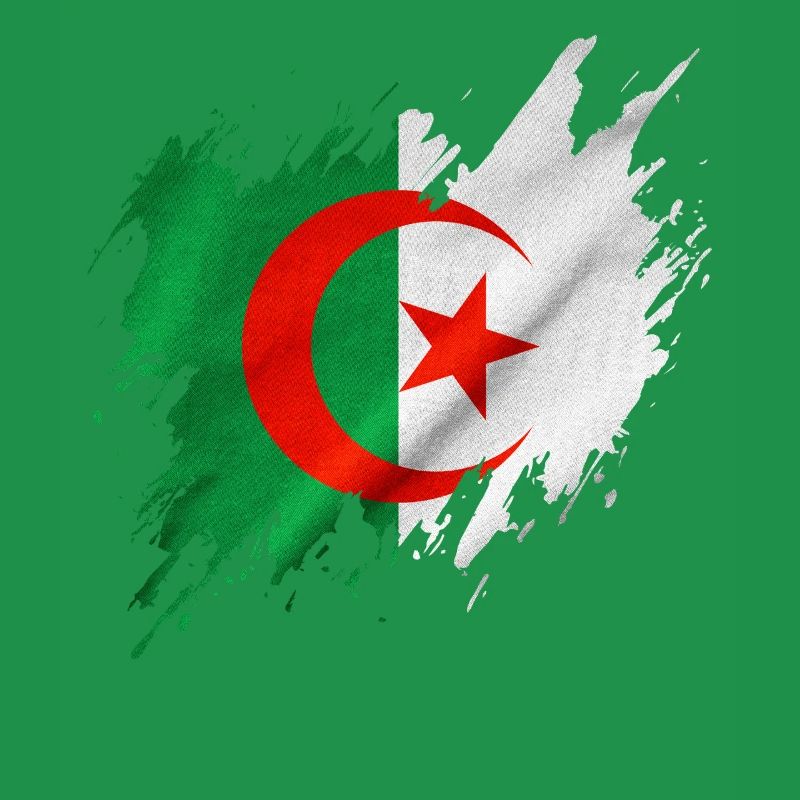 Drapeau de l’Algérie, style déchiré