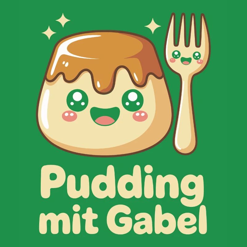 Pudding with fork