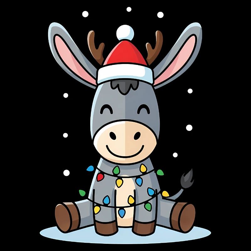Süßes Esel Elfe Weihnachten Geschenk Niedlich Wint