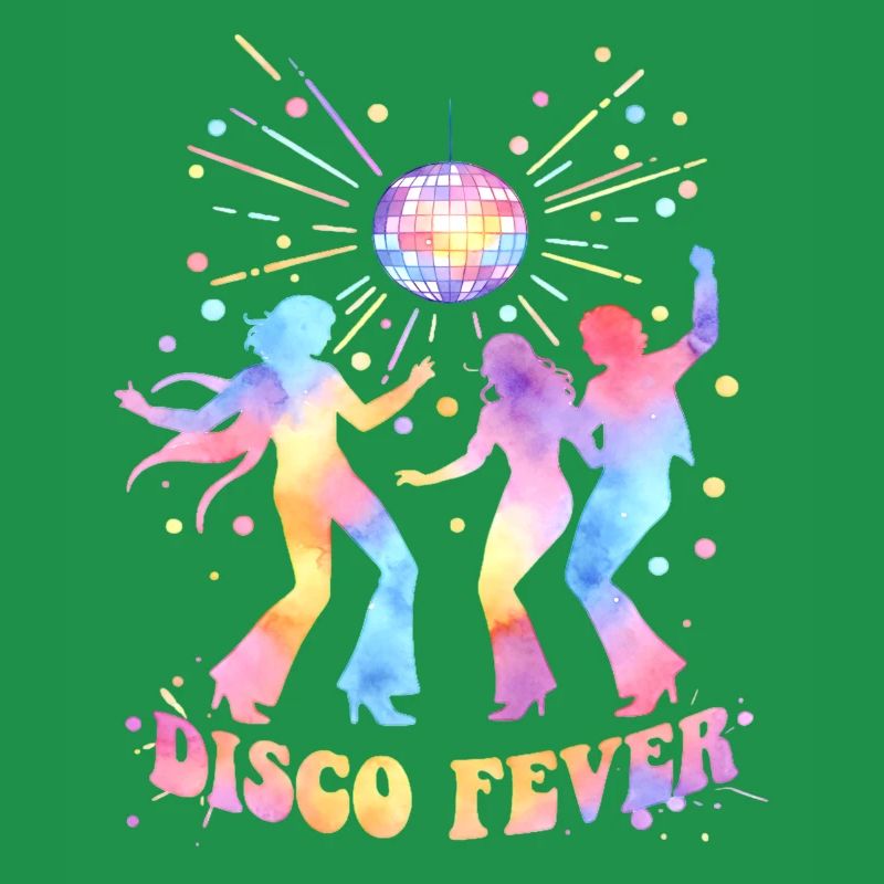 DISCO FEVER Party Dance Anni '70 Acquerello