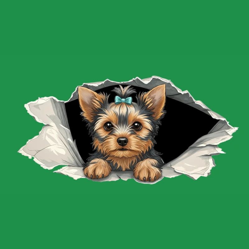 Petit chiot Yorkshire Terrier Petit Coup d’Œil Mignon