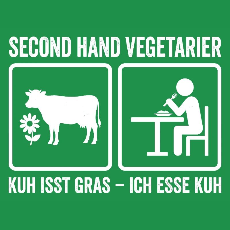 Second Hand Vegetarier – Lustiges Fleisch Design
