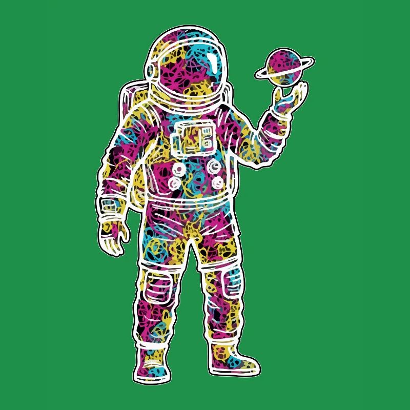 Space Astronaut Scribble Planet Scribbles