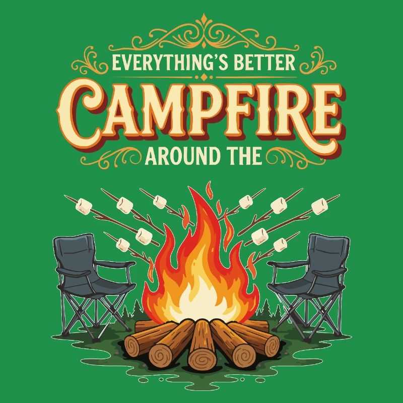 Campfire Marshmallow Everything Better Camping