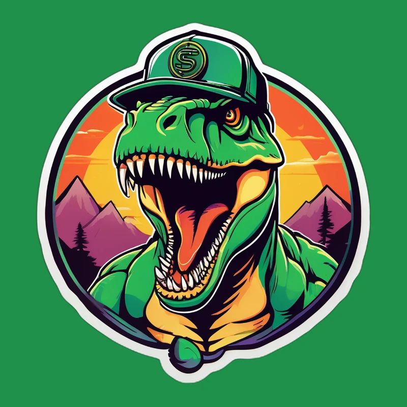 T-Rex Cap Rétro Soleil Couchant