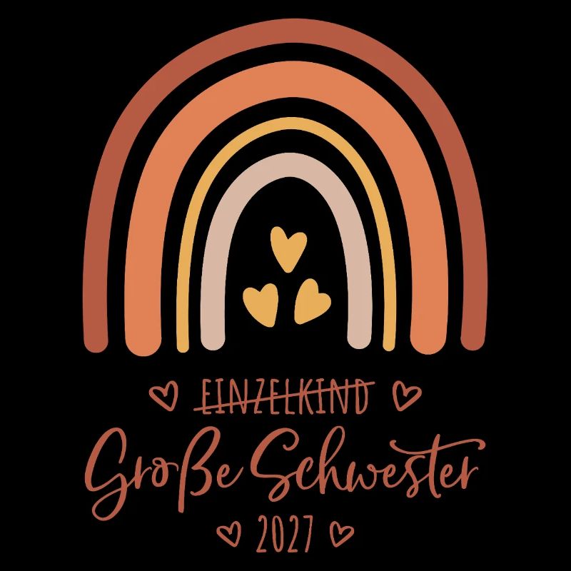 Große Schwester 2027 Boho Regenbogen 