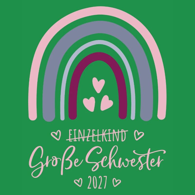 Große Schwester 2027 Boho Regenbogen