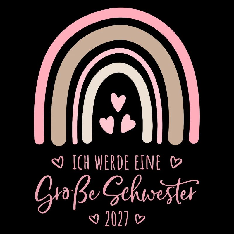 Ich werde eine Große Schwester 2027 Regenbogen