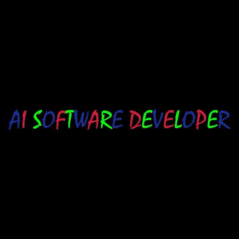 AI Software Developer – Bunte Typografie