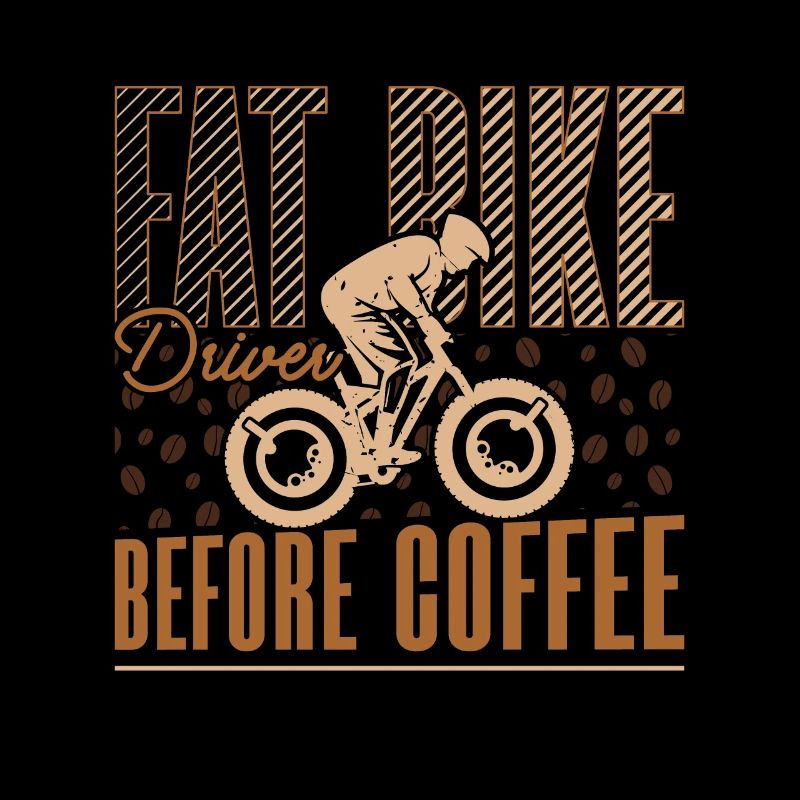 Fat Bike Driver Before Two-Wheeler Coffee Lover