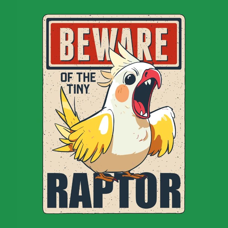 Calopsitte Méfiez-vous de la minuscule perruche perroquet Raptor