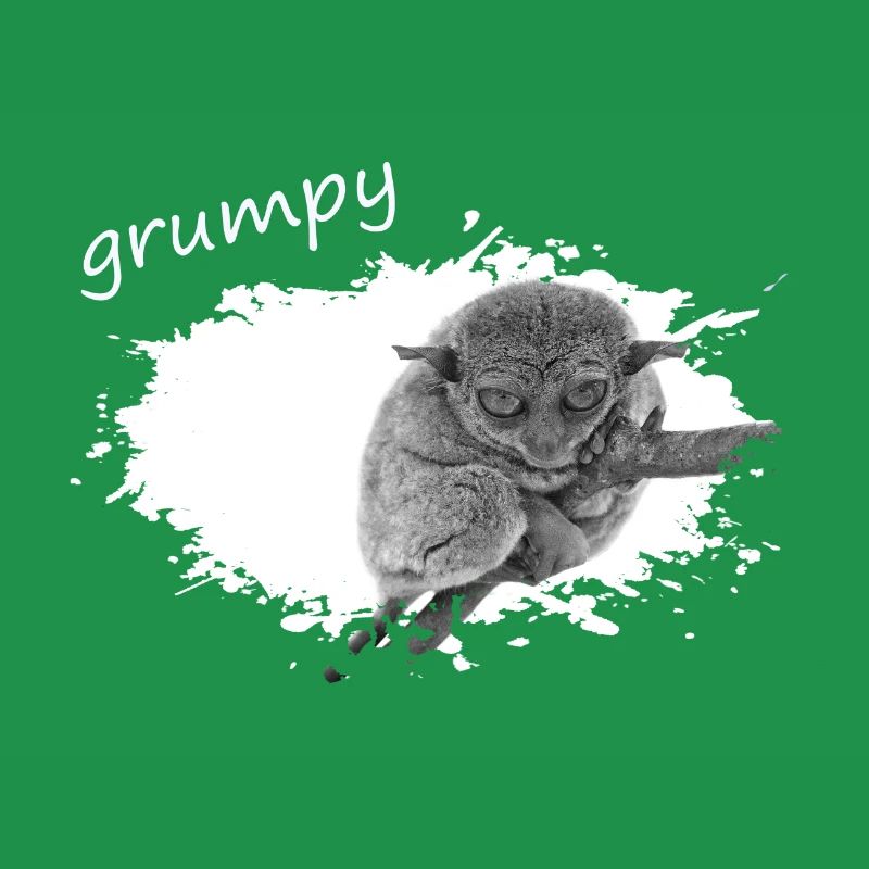 grumpy monkey Tarsier Maki