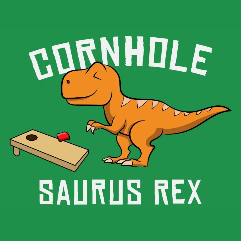 Cornhole Saurus Rex Dino Dinosaur Boy Playing