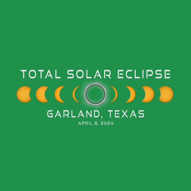 Garland Texas Solar Eclipse 2024 April 8 Souvenir
