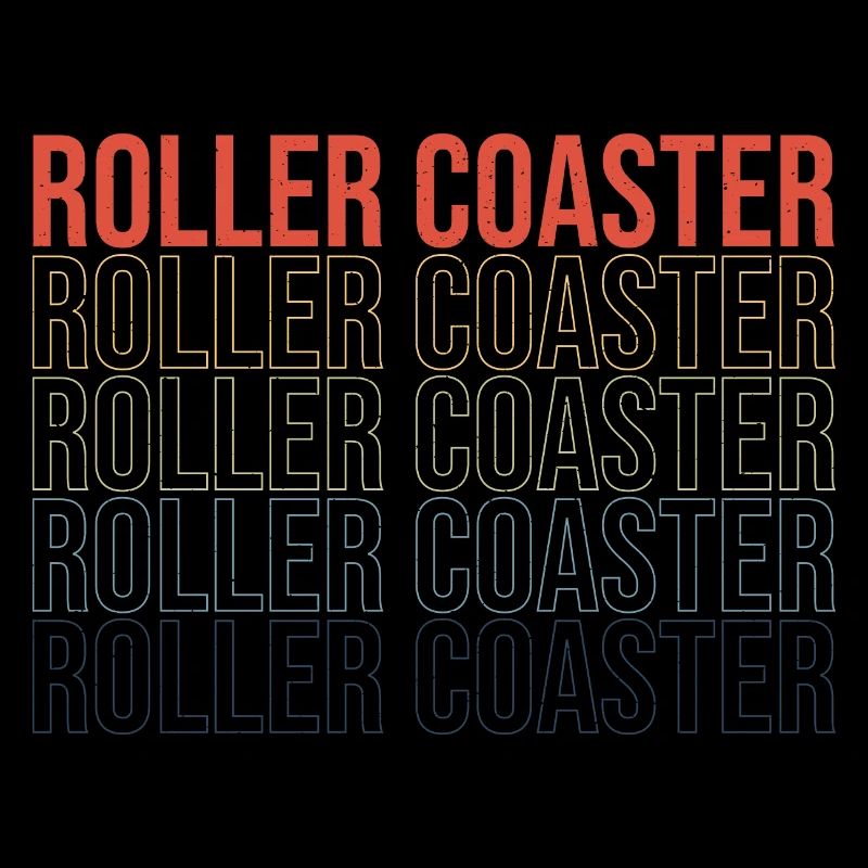 Theme Park Retro Amusement Park Vintage Roller Coa