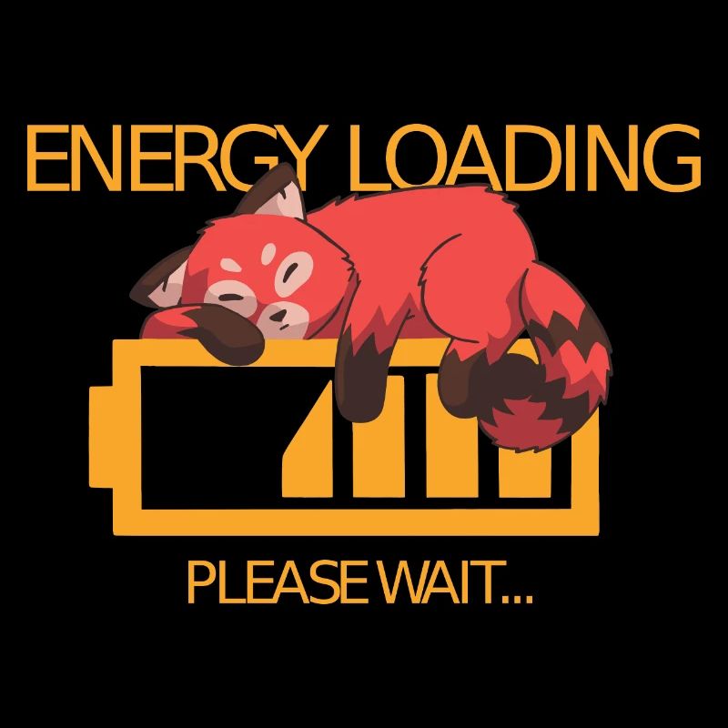 Low energy red panda sleeping comic