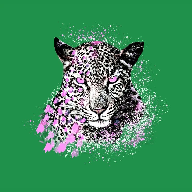 leopard, cat, wildcat, graffiti, painting,pink