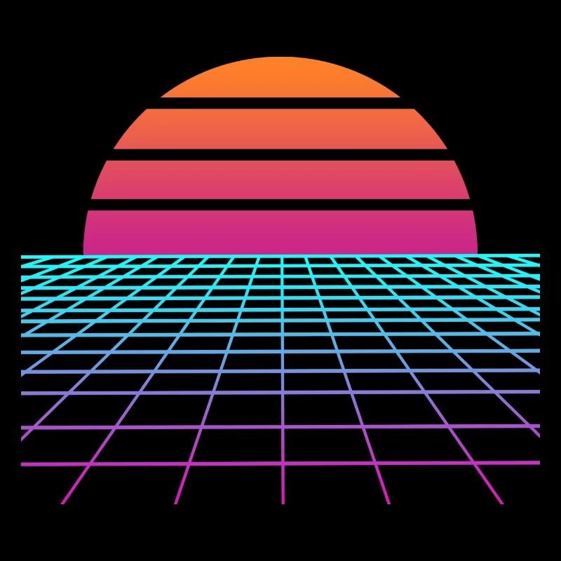Synthwave Sunset. Maler Gift