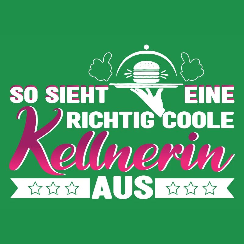 Kellnerin So sieht ein richtig coole Kellnerin aus