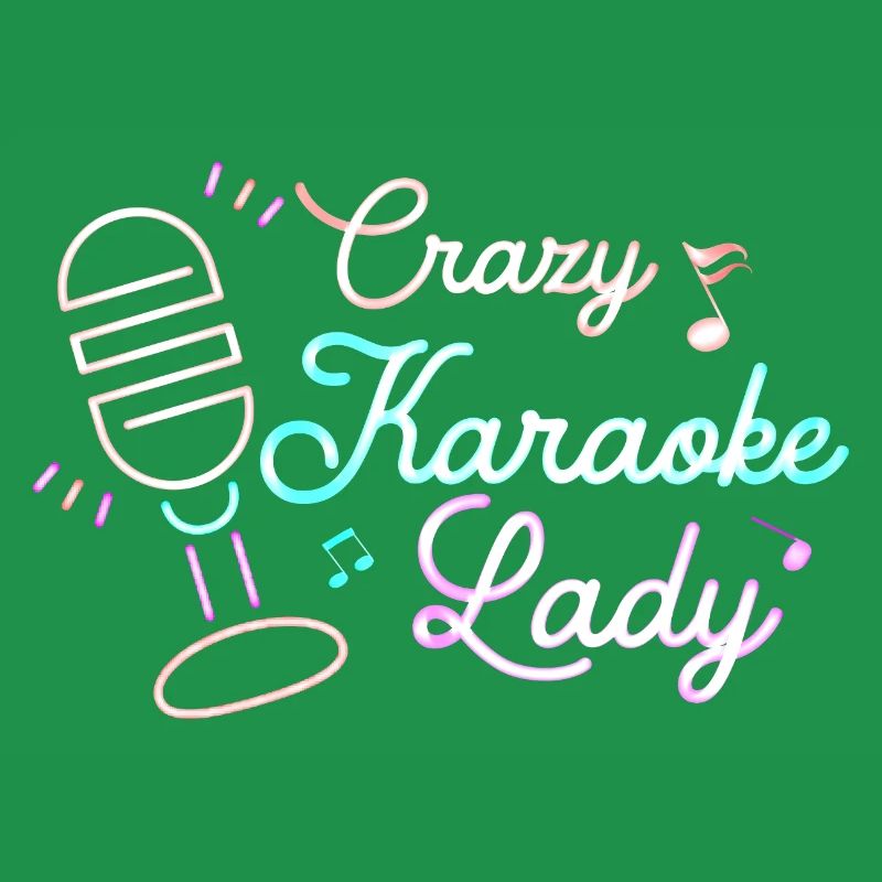 Crazy karaoke Lady chanteuse chanteuse
