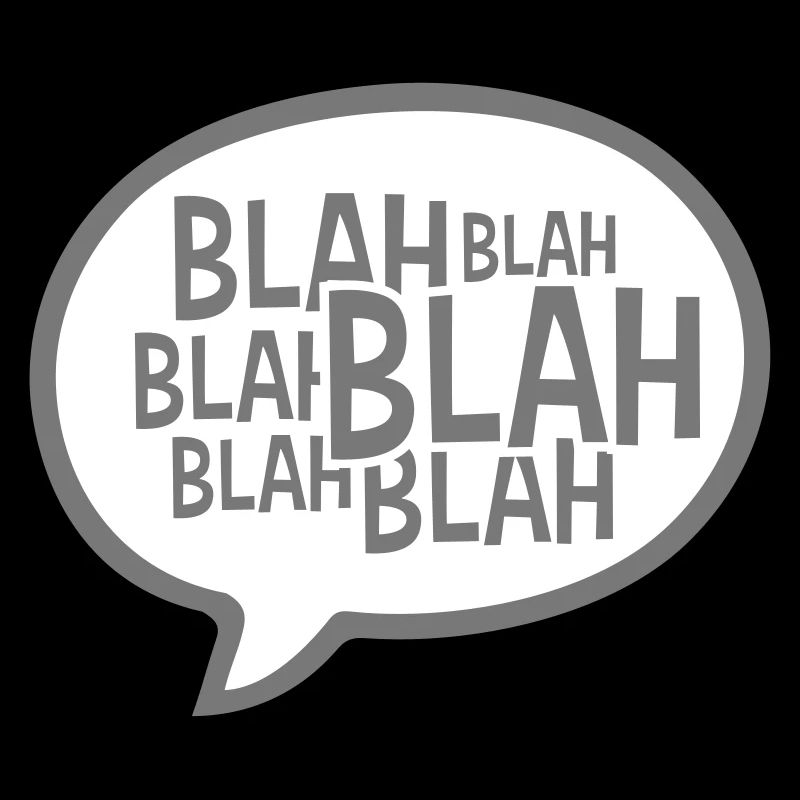 Speech bubble comic blah
