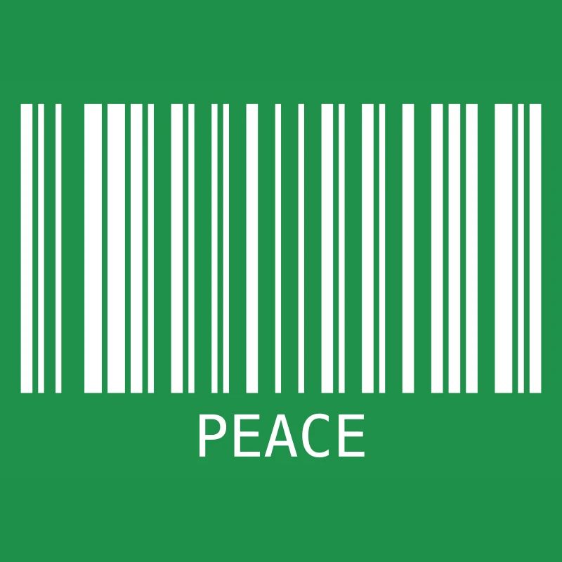 Peace Barcode Friedenszeichen Strichcode Symbol