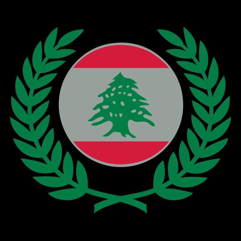 Liban (drapeau et couronne de laurier)