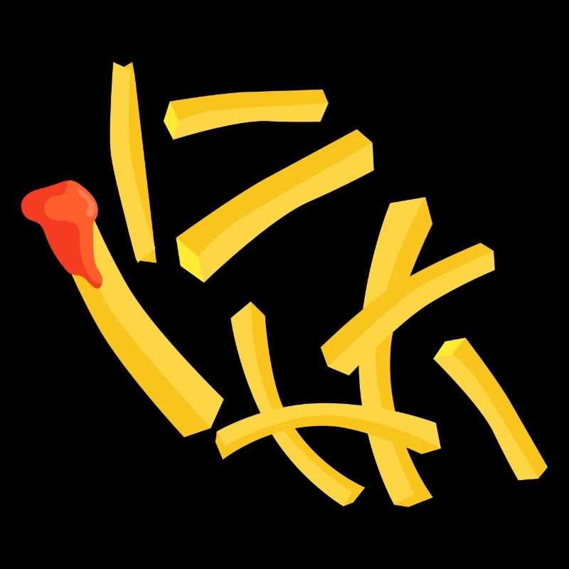 Pommes frites med ketchup