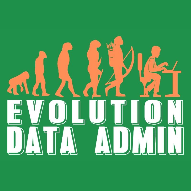 Évolution rétro drôle d’un t-shirt DATA Admin