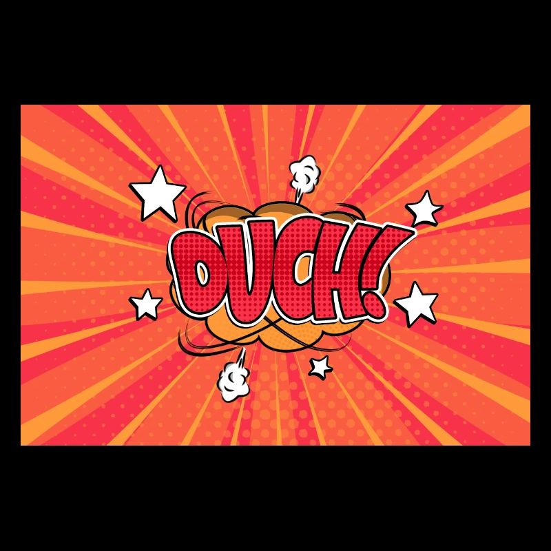 Ouch! Comic Style Bubble Graffiti Lettering