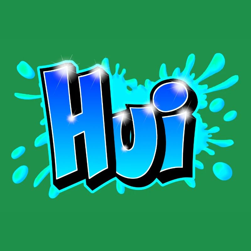 Graffiti "Hui" imprimable sur tout support !