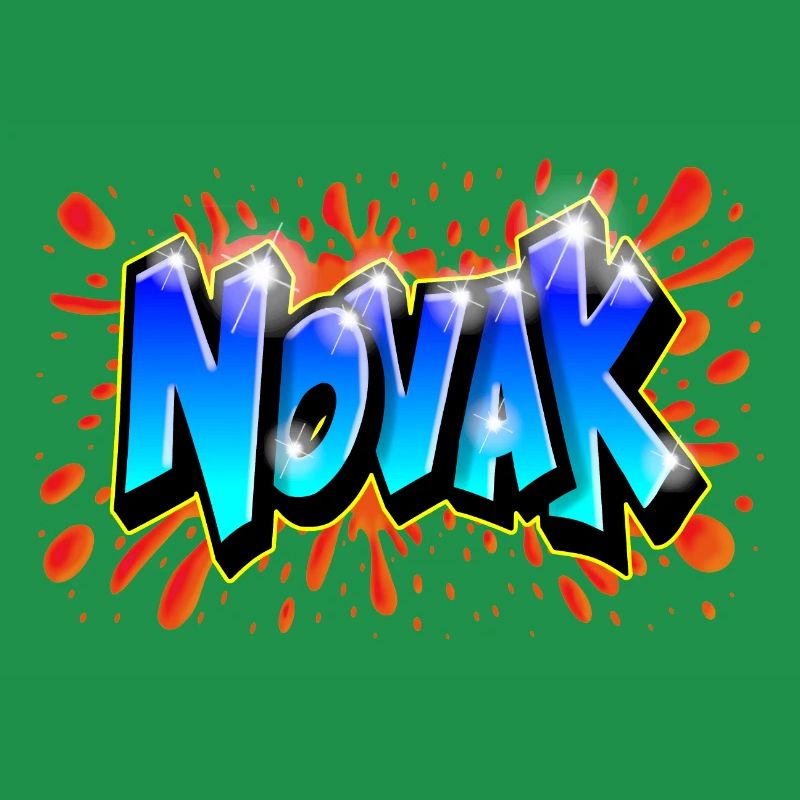 Graffiti NOVAK Splash Rot Kind Geschenk