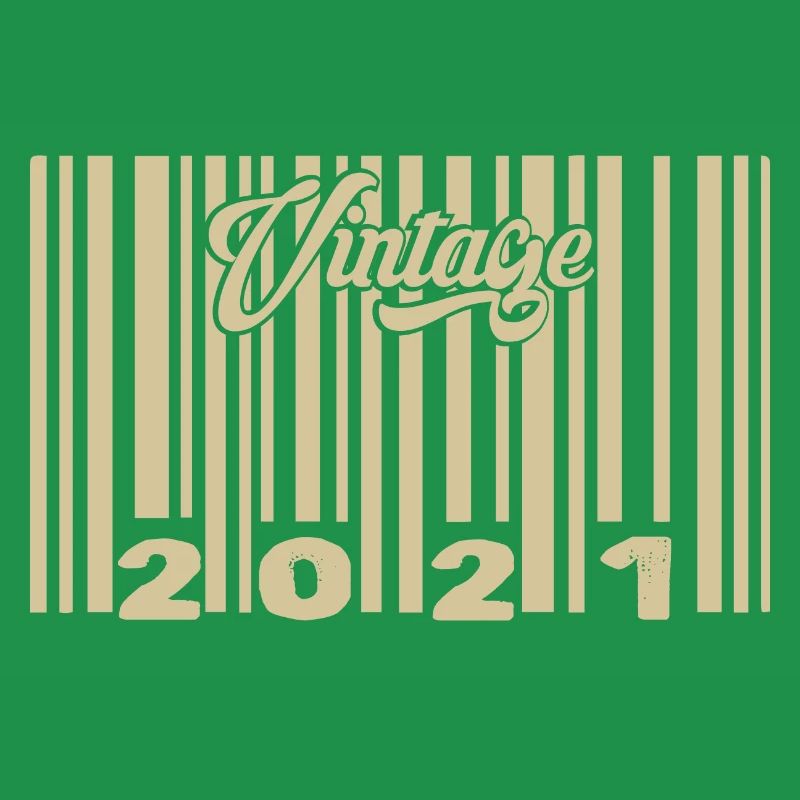 vintage 2021 Code barre 2021: Année 2025.