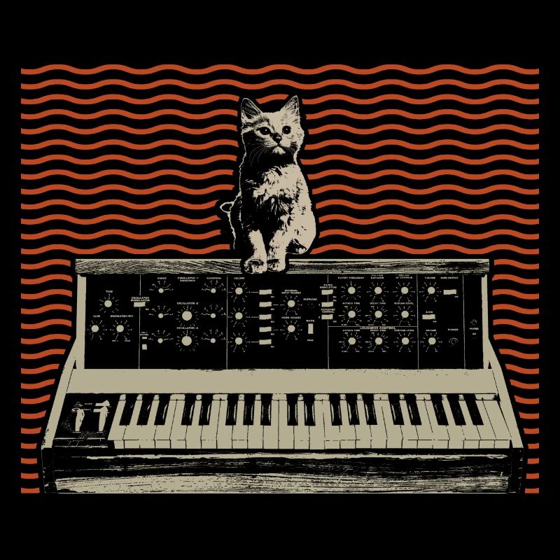 Analog Modular Synthesizer Cat Music Producer