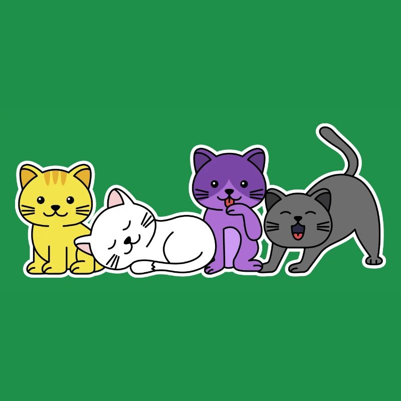 Non-binary flag cat design for proud Enbys