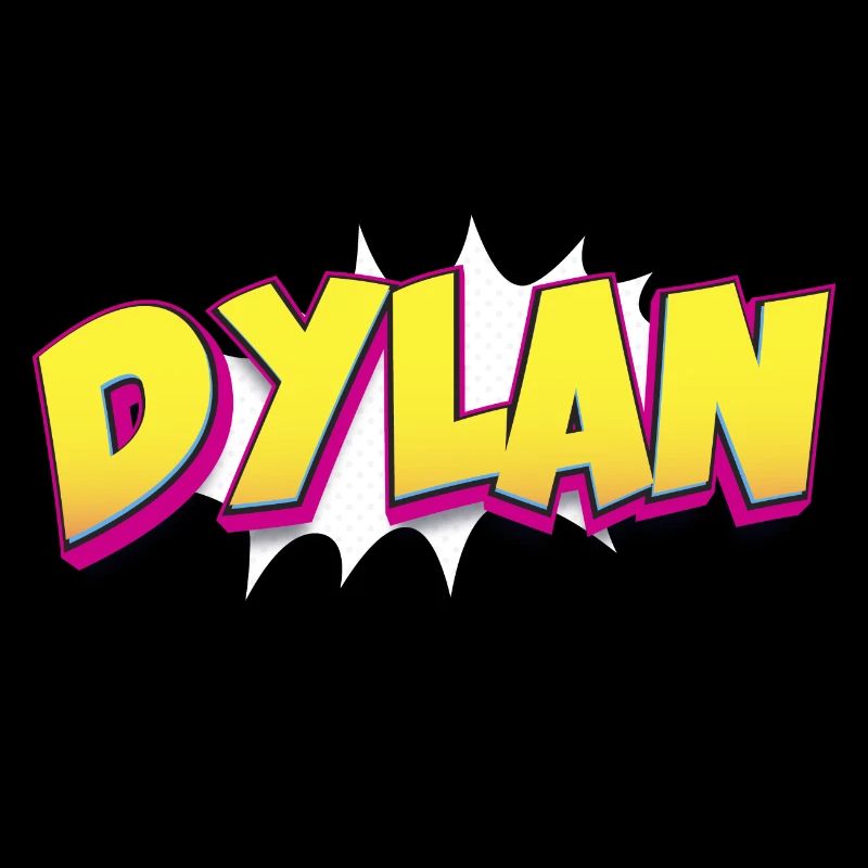 Dylan Benutzerdefinierter Name Comic-Stil Pop-Art, Dylan