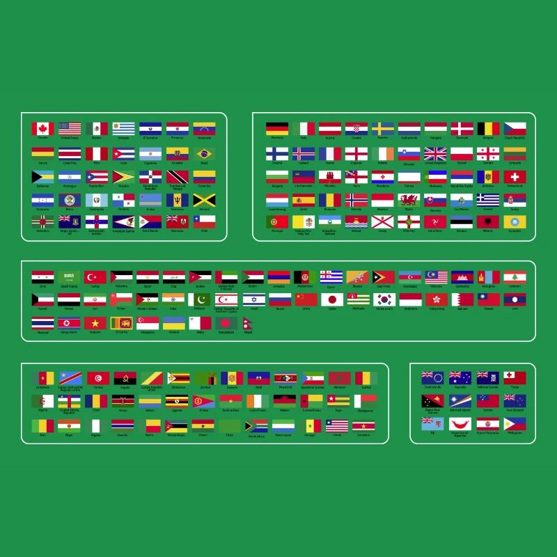 Drapeaux internationaux du monde - Drapeaux des pays