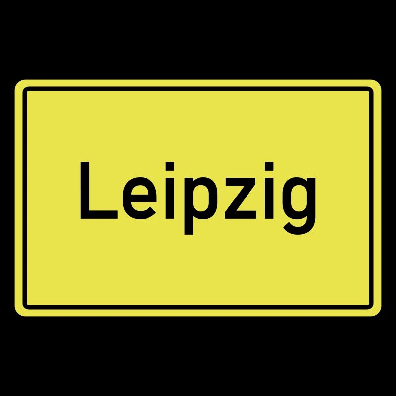 Town sign Leipzig