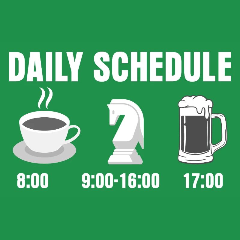 Daily Schedule Chess Board Chess Player