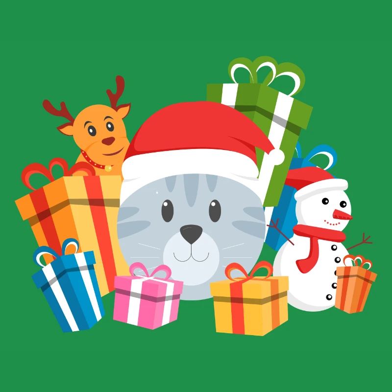Cadeau de chat de Noël