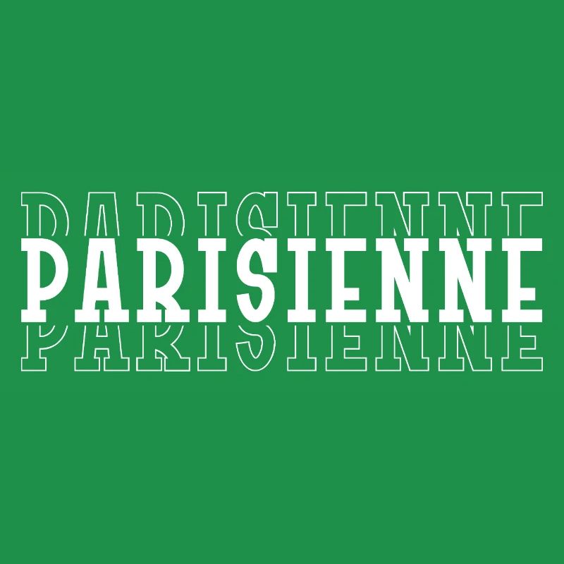 Parisienne in White Letters